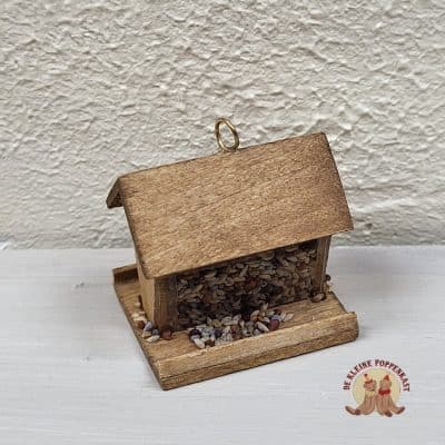 Miniatuur poppenhuis vogelvoederhuisje 1:12, handgemaakte decoratie