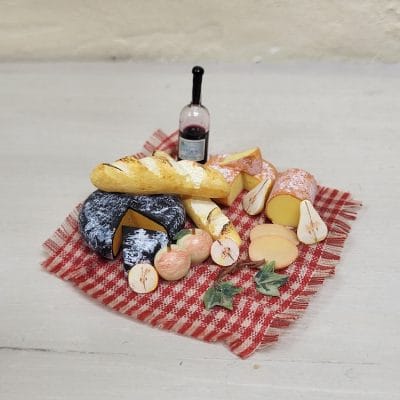Handgemaakte miniatuur picknickset voor poppenhuis - 1:12