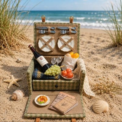Miniatuur picknickkoffer