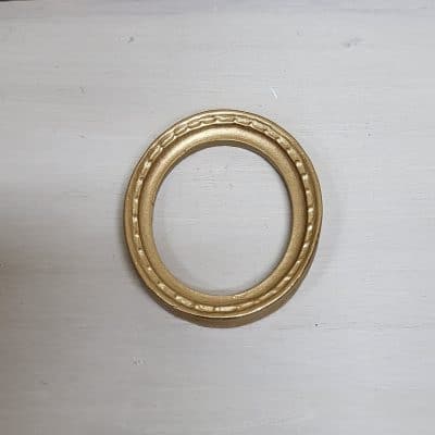 Ovale lijst mat goud voor poppenhuis - 1:12